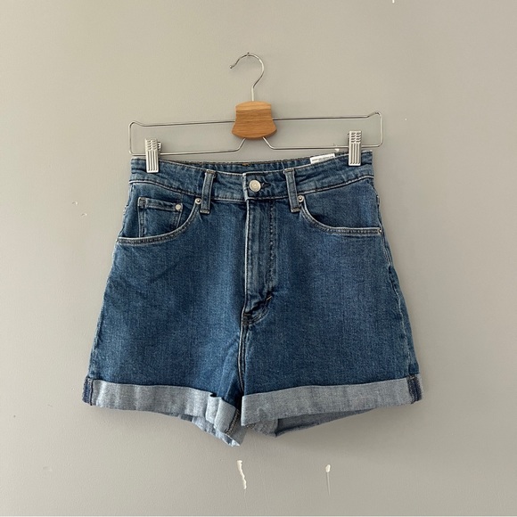 H&M Pants - &denim cuffed denim mom shorts high rise jeans size 4